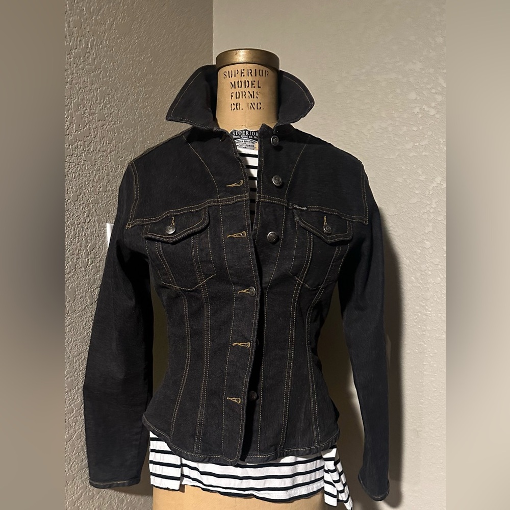 Faconnable Dark Denim Jean Jacket - Picture 6 of 8